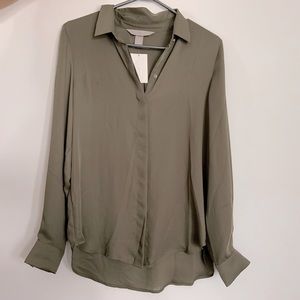 NEW H&M Olive Silky Soft Blouse